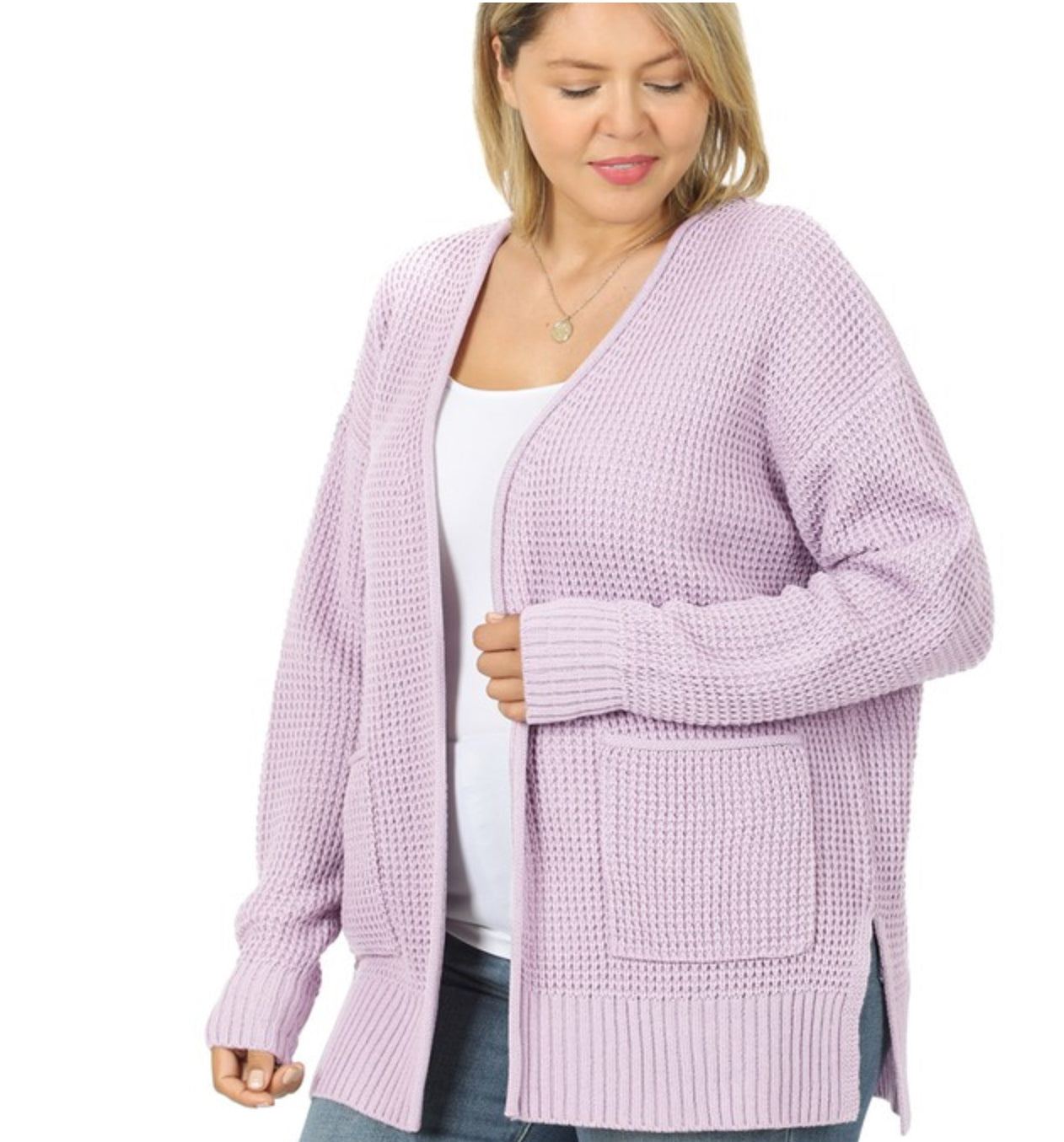 Lavender cardigan [PLUS]