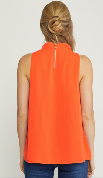 TANGERINE SLEEVELESS TOP