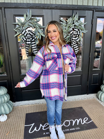 Lindsey Plaid oversized Jacket