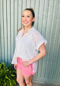 White Floral Top