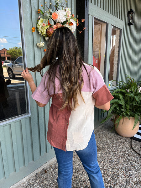 Lavender Block Top