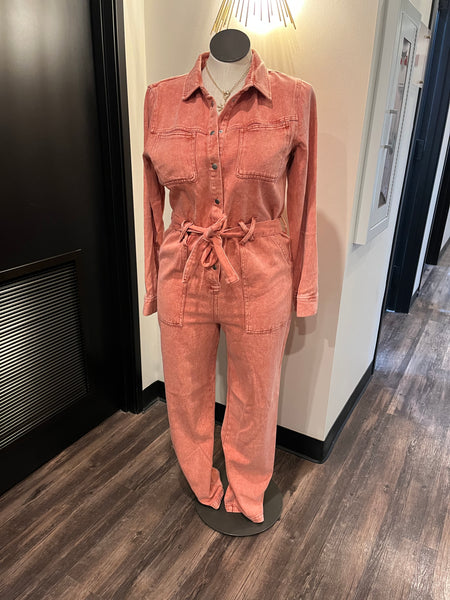 Anita Utility Jumpsuit-Rust